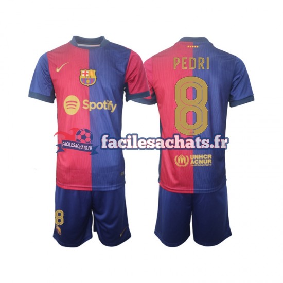 Maillot FC Barcelone UCL Font PEDRI 8 2024-2025 Domicile Enfant MC