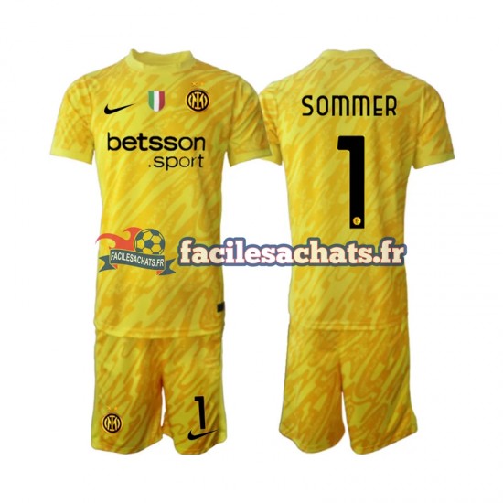 Maillot Inter Milan Yann Sommer 1 2024-2025 Gardien Extérieur Enfant MC