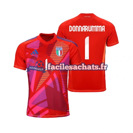 Maillot Italie Gianluigi Donnarumma 1 Euro 2024 Gardien Rouge 3ème Homme MC