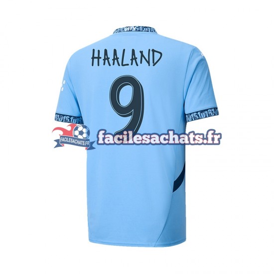 Maillot Manchester City UCL Font Haaland 9 2024-2025 Domicile Homme MC