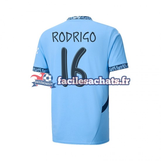 Maillot Manchester City UCL Font RODRIGO 16 2024-2025 Domicile Homme MC