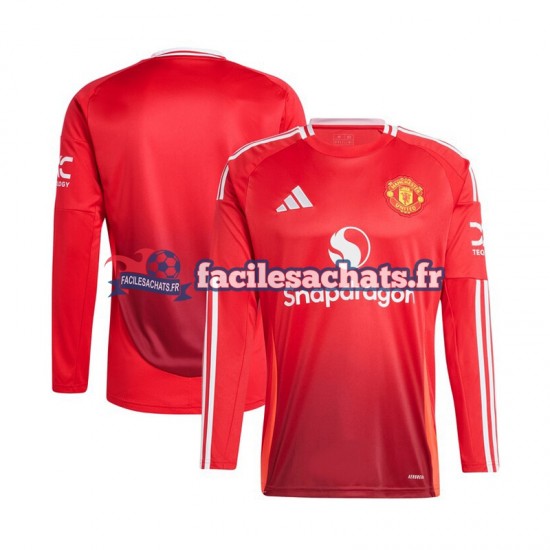 Maillot Manchester United 2024-2025 Rouge Domicile Homme ML