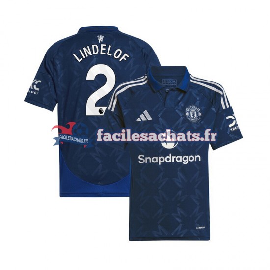 Maillot Manchester United Victor Lindelof 2 2024-2025 Extérieur Homme MC