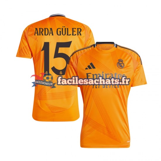 Maillot Real Madrid Arda Guler 15 2024-2025 Extérieur Homme MC