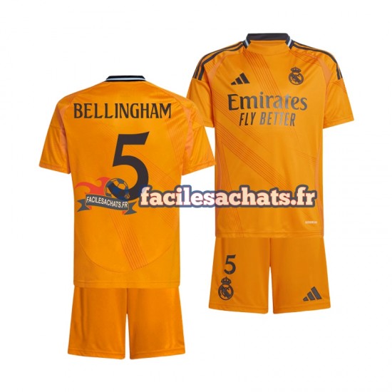 Maillot Real Madrid BELLINGHAM 5 2024-2025 Extérieur Enfant MC