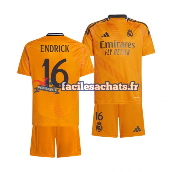 Maillot Real Madrid ENDRICK 16 2024-2025 Extérieur Enfant MC