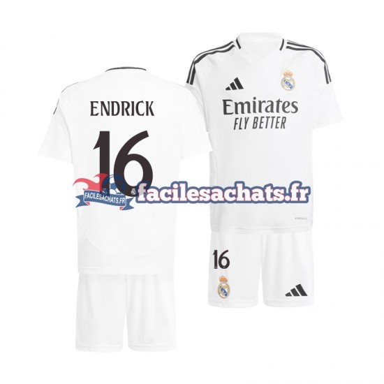 Maillot Real Madrid ENDRICK 16 2024-2025 Domicile Enfant MC