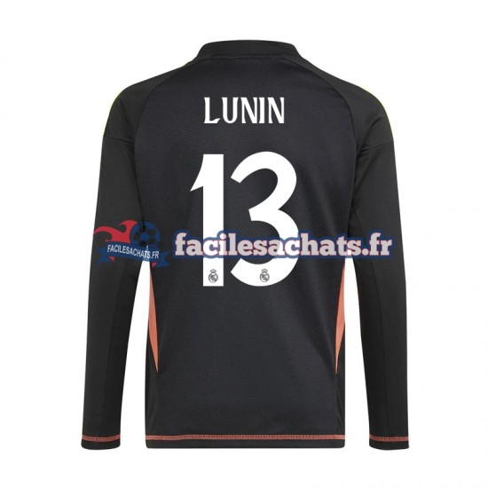 Maillot Real Madrid Andriy Lunin 13 2024-2025 Gardien Bleu Extérieur Homme ML