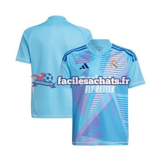 Maillot Real Madrid 2024-2025 Gardien Bleu Domicile Homme MC