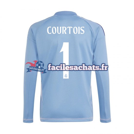 Maillot Real Madrid Thibaut Courtois 1 2024-2025 Gardien Bleu Domicile Homme ML