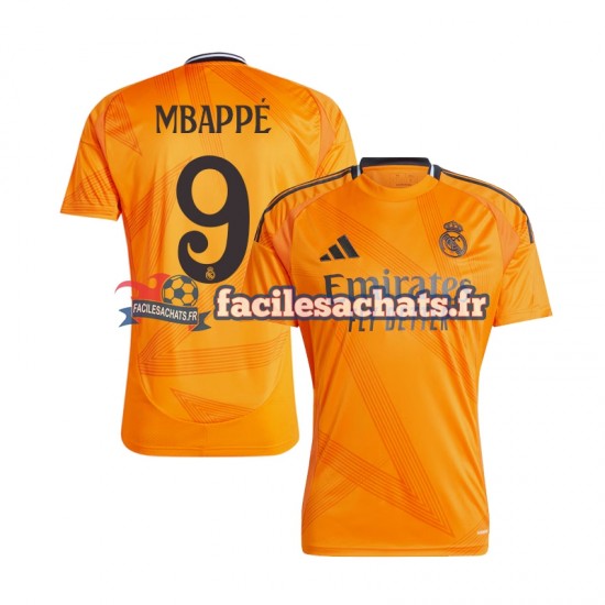 Maillot Real Madrid Mbappe 9 2024-2025 Extérieur Homme MC