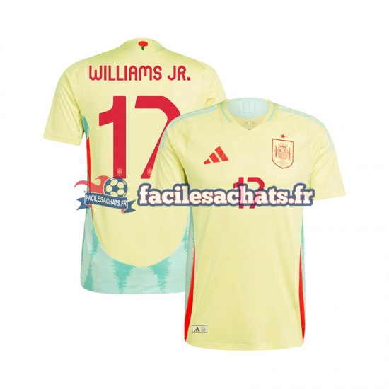 Maillot Espagne WILLIAMS JR 17 Euro 2024 Extérieur Homme MC