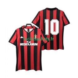 Maillot AC Milan 10 Retro 1988 1989 Domicile Homme MC