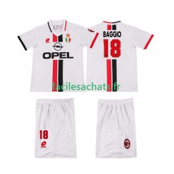Maillot AC Milan BAGGIO 18 Retro 1996 1997 Extérieur Enfant MC