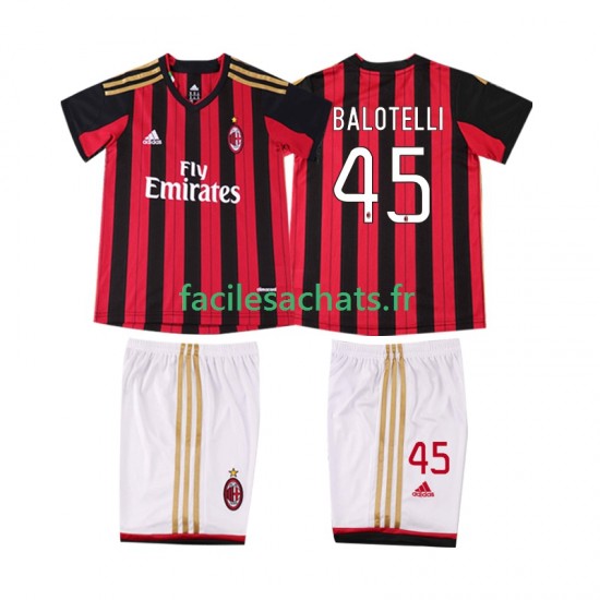 Maillot AC Milan BALOTELL 45 Retro 2013 2014 Domicile Enfant MC