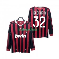 Maillot AC Milan BECKHAM 32 Retro 2009 2010 Domicile Homme ML