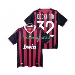 Maillot AC Milan BECKHAM 32 Retro 2009 2010 Domicile Homme MC