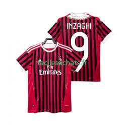 Maillot AC Milan INZAGHI 9 Retro 2011 2012 Domicile Homme MC