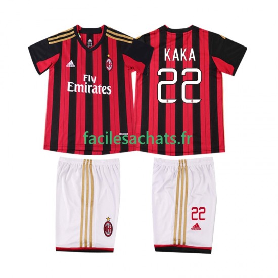 Maillot AC Milan KAKA 22 Retro 2013 2014 Domicile Enfant MC