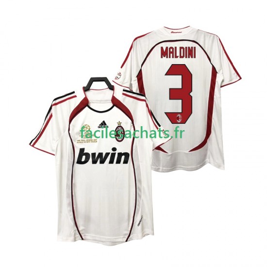 Maillot AC Milan MALDINI 3 Retro 2006 2007 Extérieur Homme MC