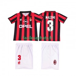 Maillot AC Milan MALDINI 3 Retro 1996 1997 Domicile Enfant MC