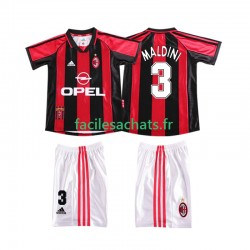 Maillot AC Milan MALDINI 3 Retro 1998 1999 Domicile Enfant MC