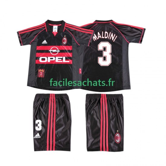 Maillot AC Milan MALDINI 3 Retro 1998 1999 3ème Enfant MC