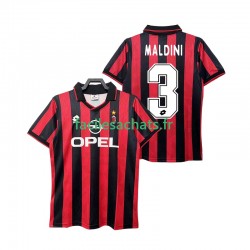 Maillot AC Milan MALDINI 3 Retro 1995 1996 Domicile Homme MC