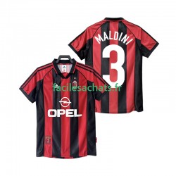 Maillot AC Milan MALDINI 3 Retro 1998 1999 Domicile Homme MC