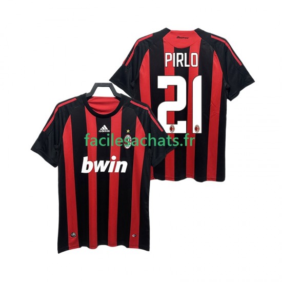 Maillot AC Milan RIRLO 21 Retro 2008 2009 Domicile Homme MC