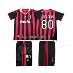 Maillot AC Milan RONALDINHO 80 Retro 2009 2010 Domicile Enfant MC