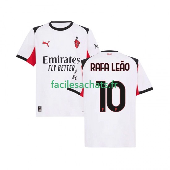 Maillot AC Milan Rafael Leao 10 2025-2026 Extérieur Homme MC