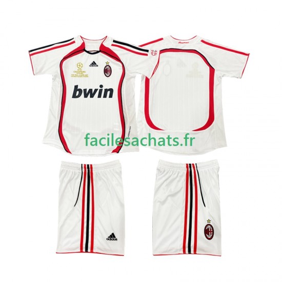 Maillot AC Milan Retro 2006 2007 Extérieur Enfant MC