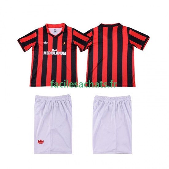 Maillot AC Milan Retro 1990 1991 Domicile Enfant MC
