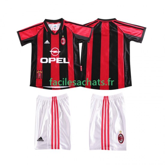 Maillot AC Milan Retro 1998 1999 Domicile Enfant MC