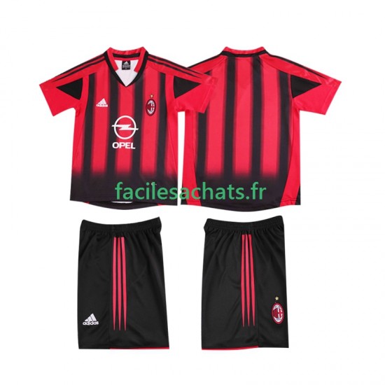 Maillot AC Milan Retro 2004 2005 Domicile Enfant MC