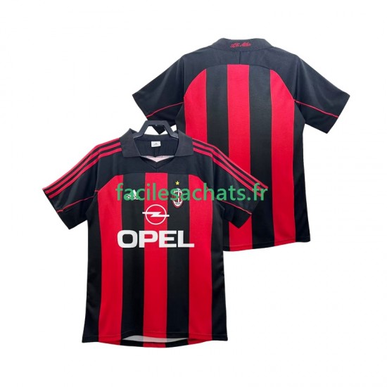 Maillot AC Milan Retro 2000 2002 Domicile Homme MC