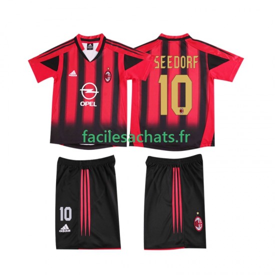 Maillot AC Milan SEEDORF 10 Retro 2004 2005 Domicile Enfant MC