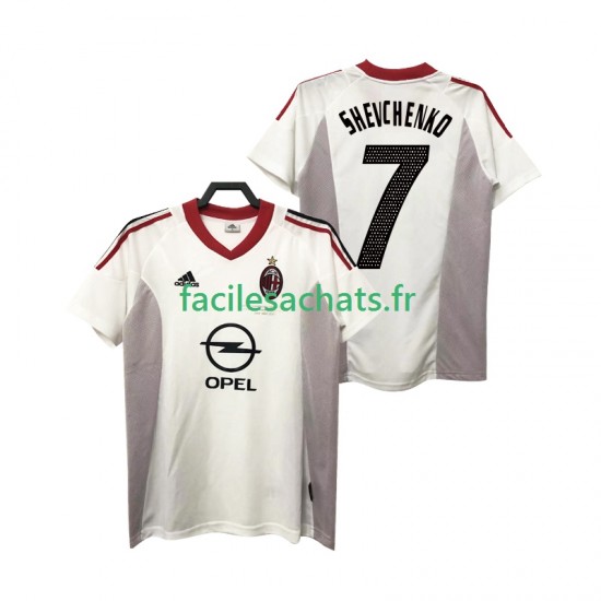 Maillot AC Milan SHEVCHENKO 7 Retro 2004 2005 Extérieur Homme MC