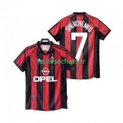 Maillot AC Milan SHEVCHENKO 7 Retro 1998 1999 Domicile Homme MC