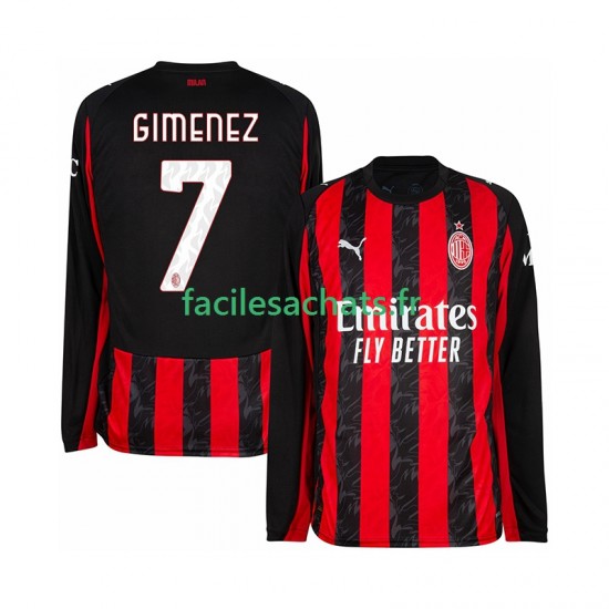 Maillot AC Milan Santiago Gimenez 7 2025-2026 Domicile Homme ML