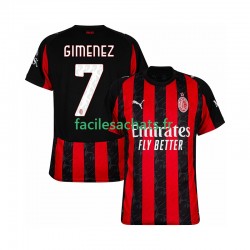 Maillot AC Milan Santiago Gimenez 7 2025-2026 Domicile Homme MC