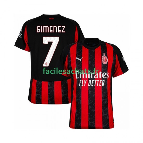 Maillot AC Milan Santiago Gimenez 7 2025-2026 Domicile Homme MC