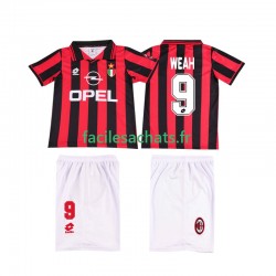Maillot AC Milan WEAH 9 Retro 1996 1997 Domicile Enfant MC