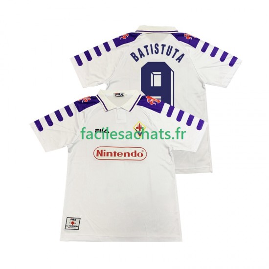 Maillot Fiorentina BASTUTA 9 Retro 1998 1999 Extérieur Homme MC