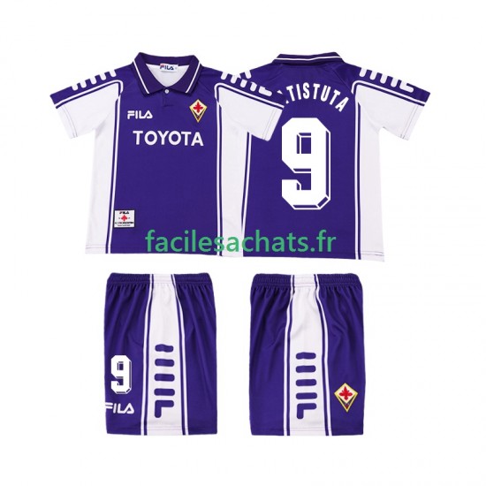 Maillot Fiorentina BASTUTA 9 Retro 1999 2000 Domicile Enfant MC