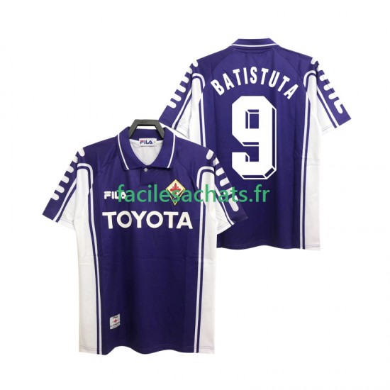 Maillot Fiorentina BASTUTA 9 Retro 1999 2000 Domicile Homme MC