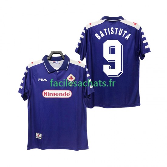 Maillot Fiorentina BASTUTA 9 Retro 1998 1999 Domicile Homme MC