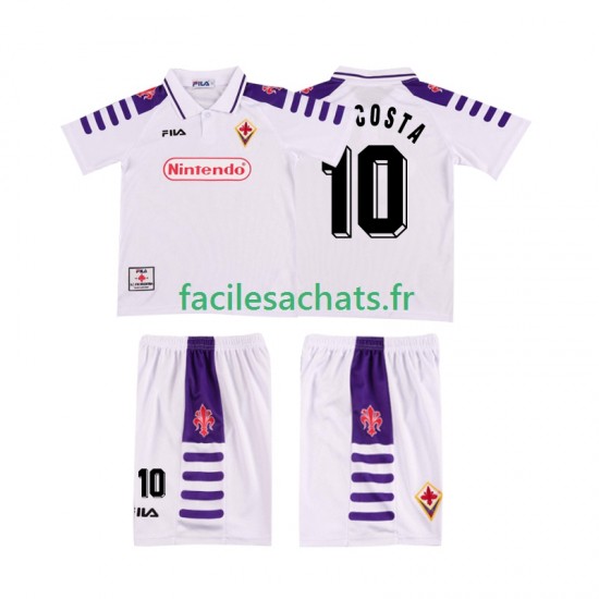 Maillot Fiorentina RUI COSTA 10 Retro 1998 1999 Extérieur Enfant MC
