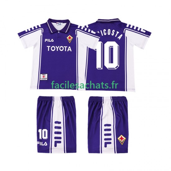 Maillot Fiorentina RUI COSTA 10 Retro 1999 2000 Domicile Enfant MC